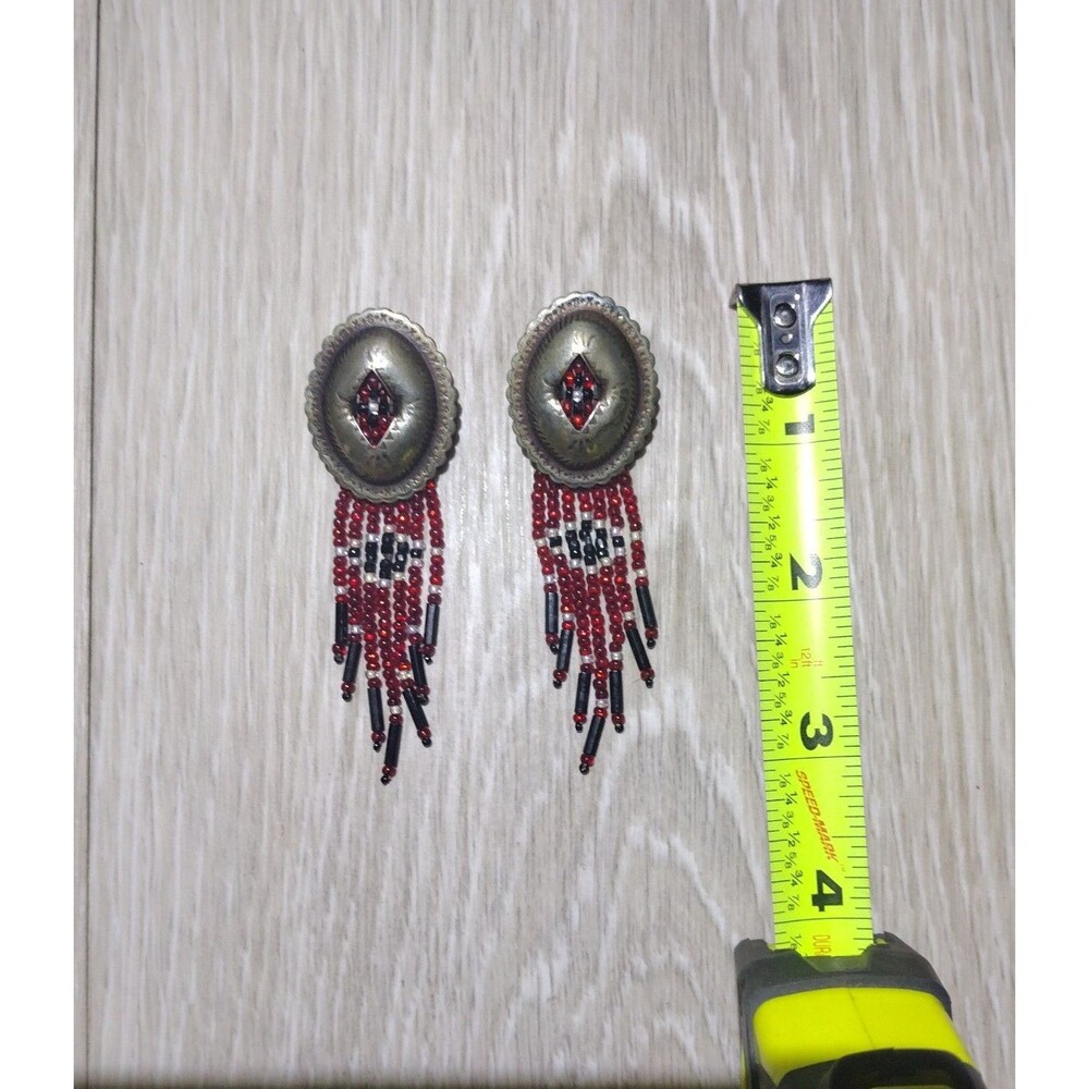 Handcrafted Native American-Style Earrings - Picture 3 of 5